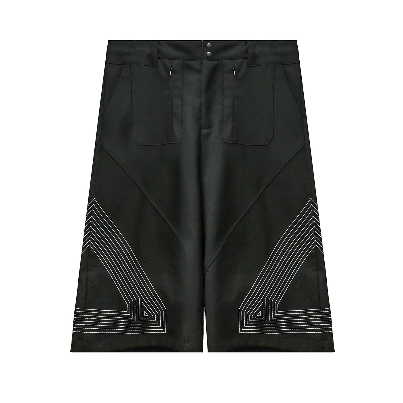 49PERCENT Embroidered Triangle Oversized Shorts
