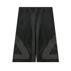 49PERCENT Embroidered Triangle Oversized Shorts