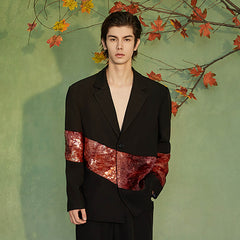 JIECHI The Afterglow Asymmetrical Blazer