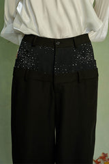 JIECHI Diamond Double-Waist Trousers
