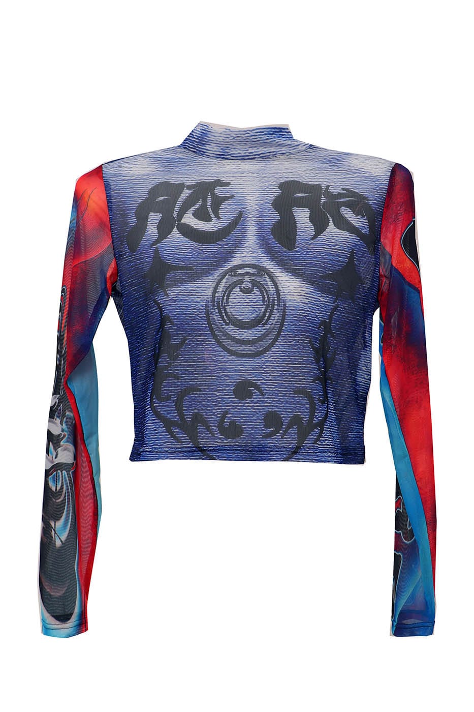 EMBRYO Totemic Muscle Full-Print Turtleneck L/S Tee