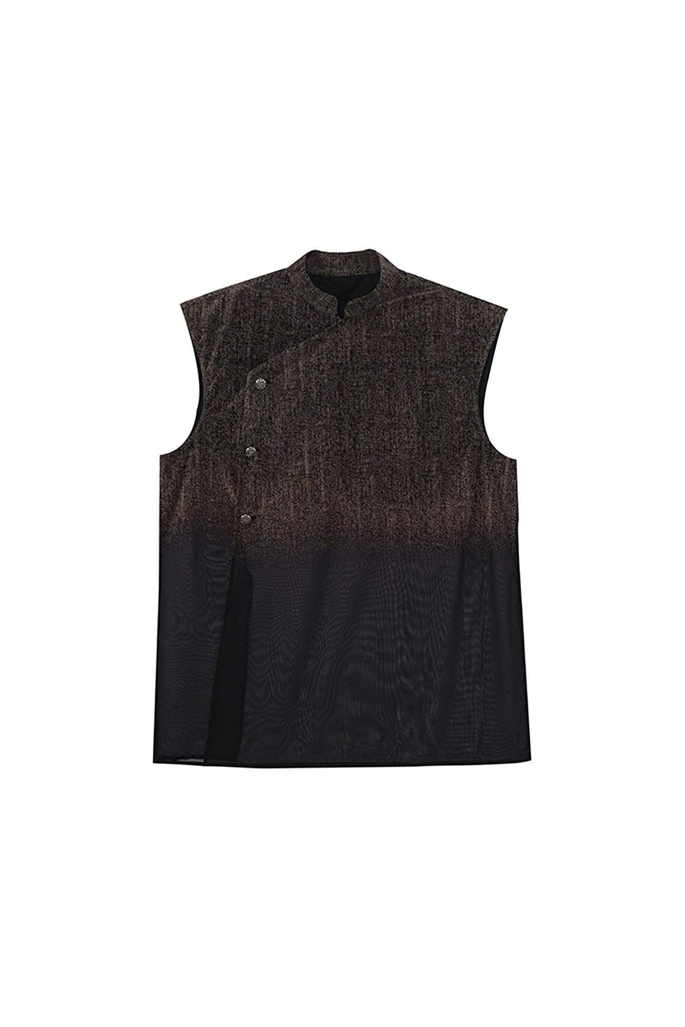 JIECHI Gradient Sheer Split-Hem Vest