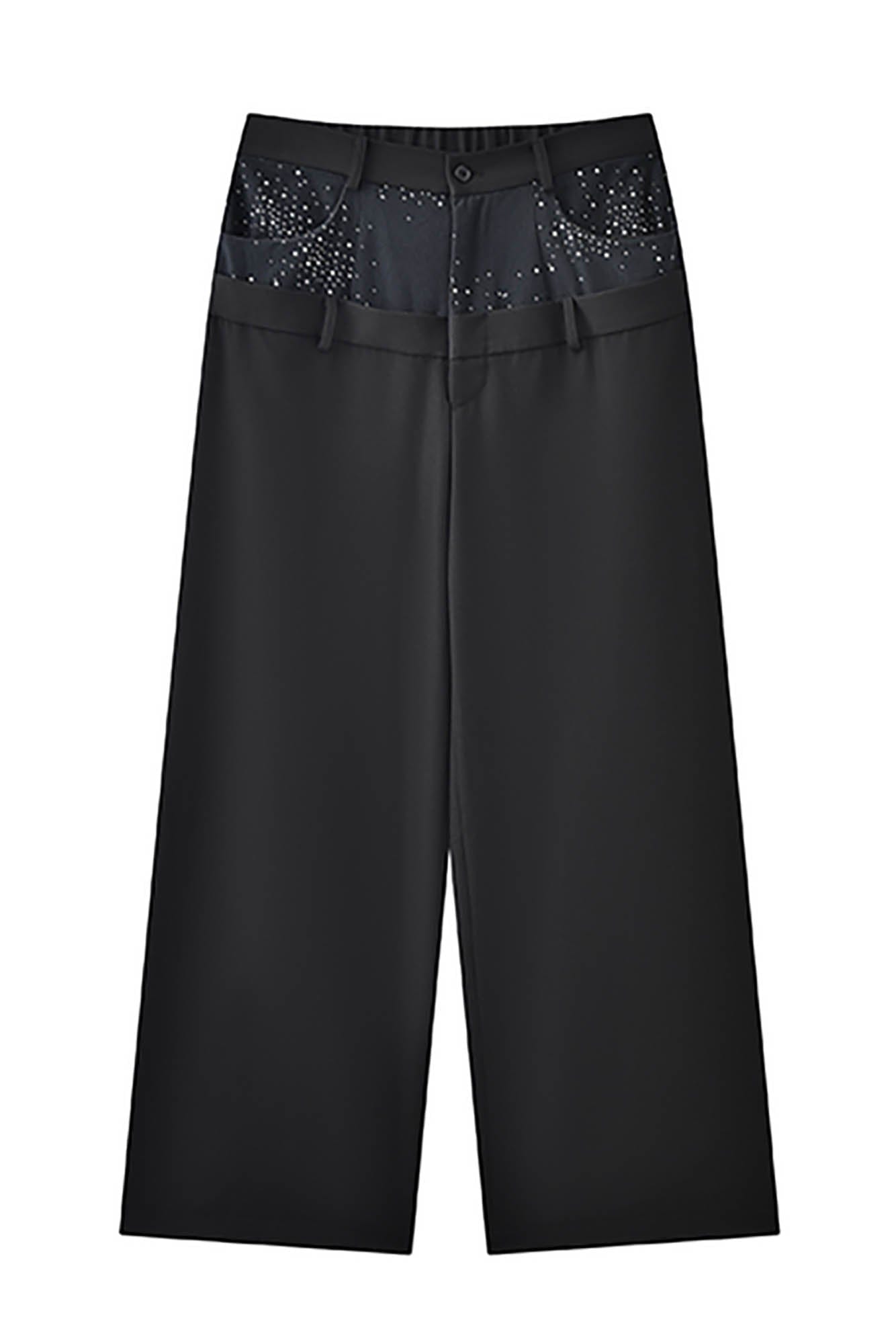 JIECHI Diamond Double-Waist Trousers