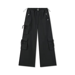 BONELESS Lace-Up Multi-Pocket Drawstring Parachute Pants