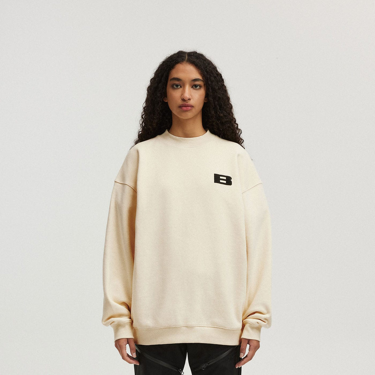 BONELESS Essential Plaid B LOGO Sweatshirt