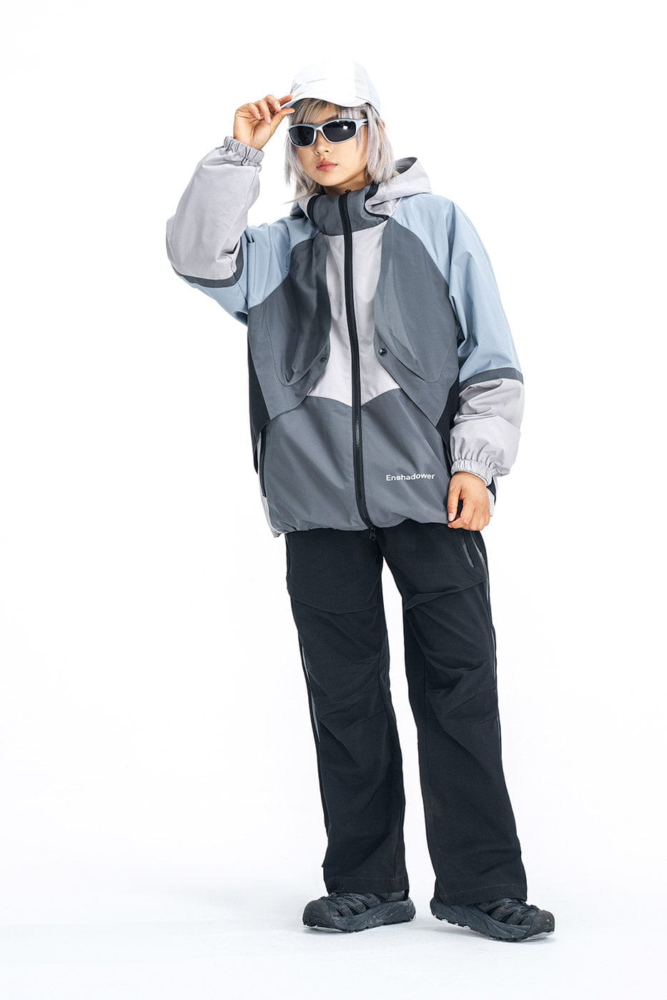 ENSHADOWER Spliced Embedded Pockets Windbreaker