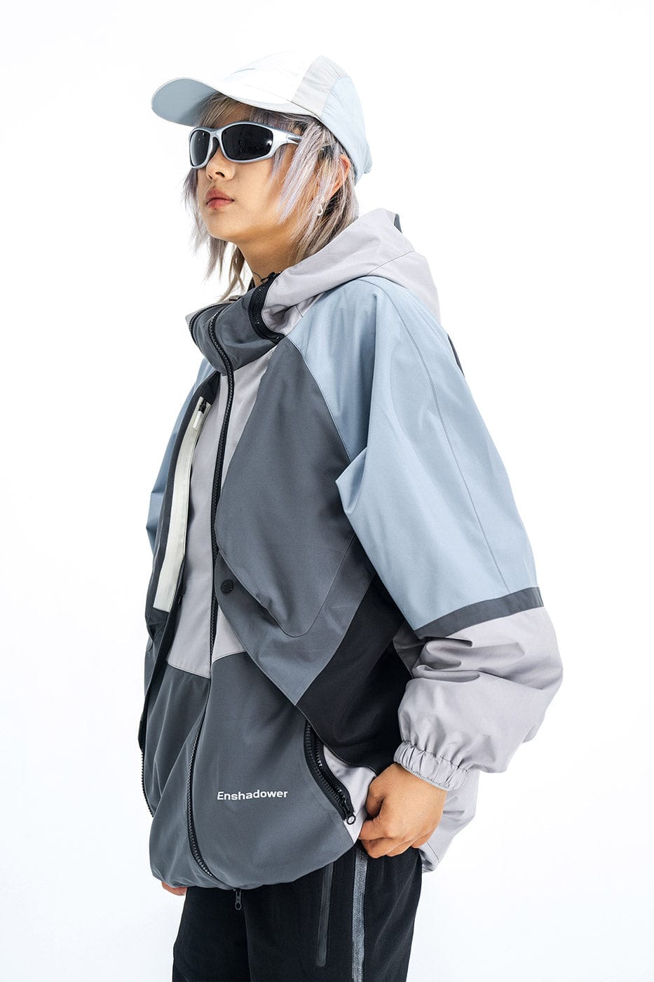 ENSHADOWER Spliced Embedded Pockets Windbreaker