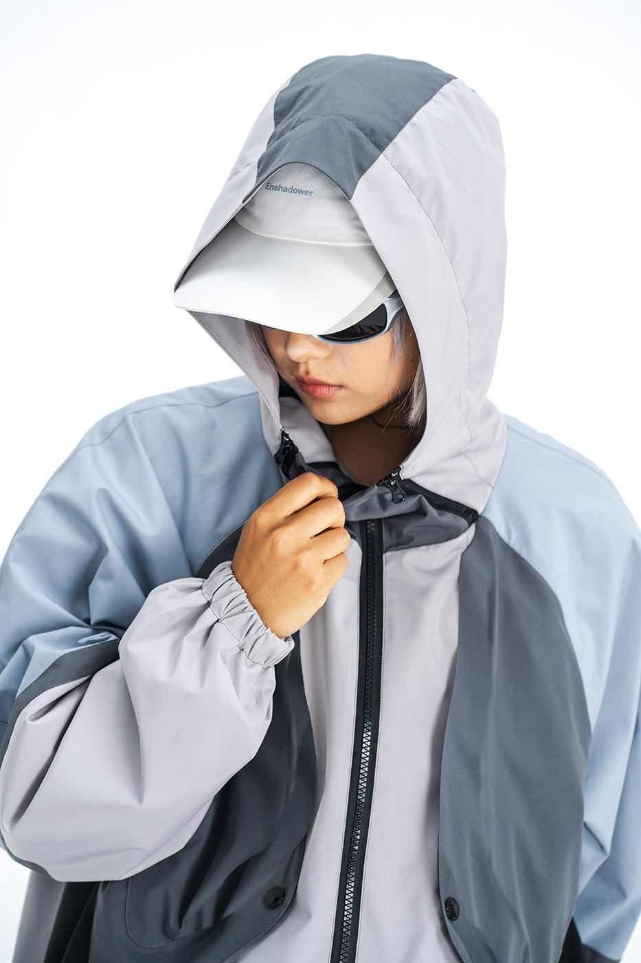 ENSHADOWER Spliced Embedded Pockets Windbreaker