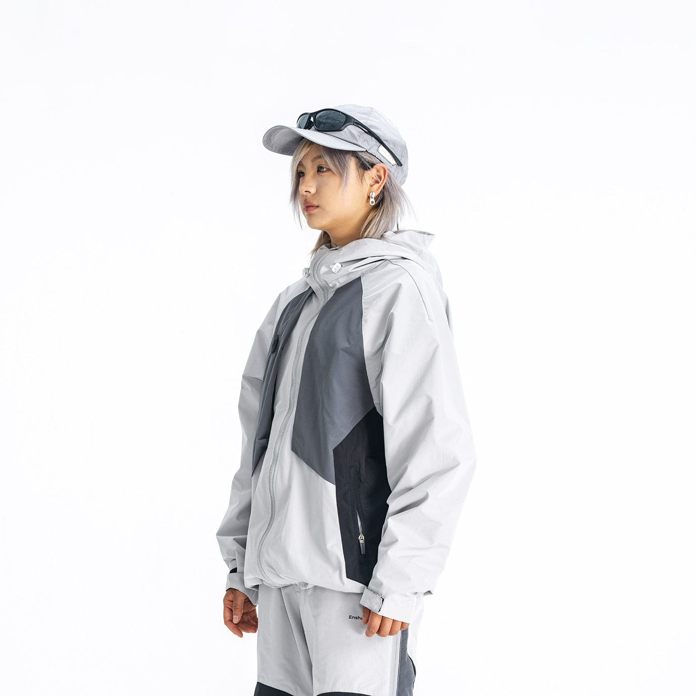 ENSHADOWER Spliced Splash-Proof Outdoor Zipper Jacket