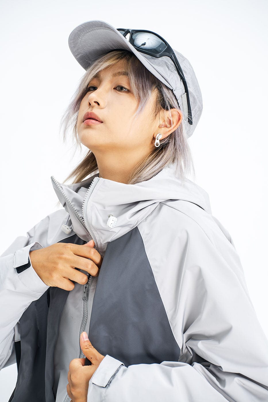 ENSHADOWER Spliced Splash-Proof Outdoor Zipper Jacket
