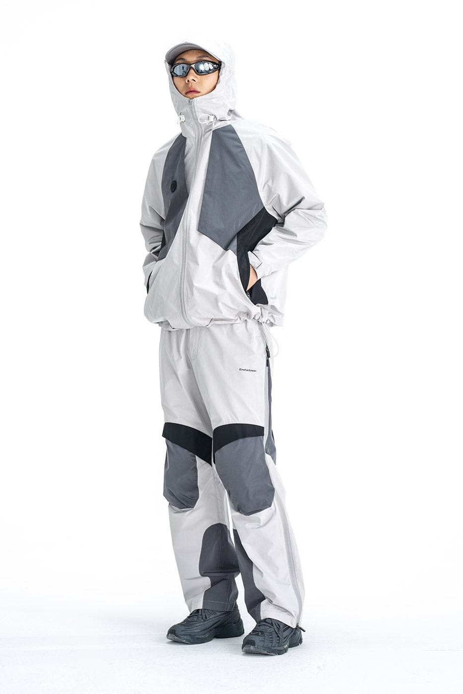 ENSHADOWER Spliced Splash-Proof Outdoor Zipper Jacket