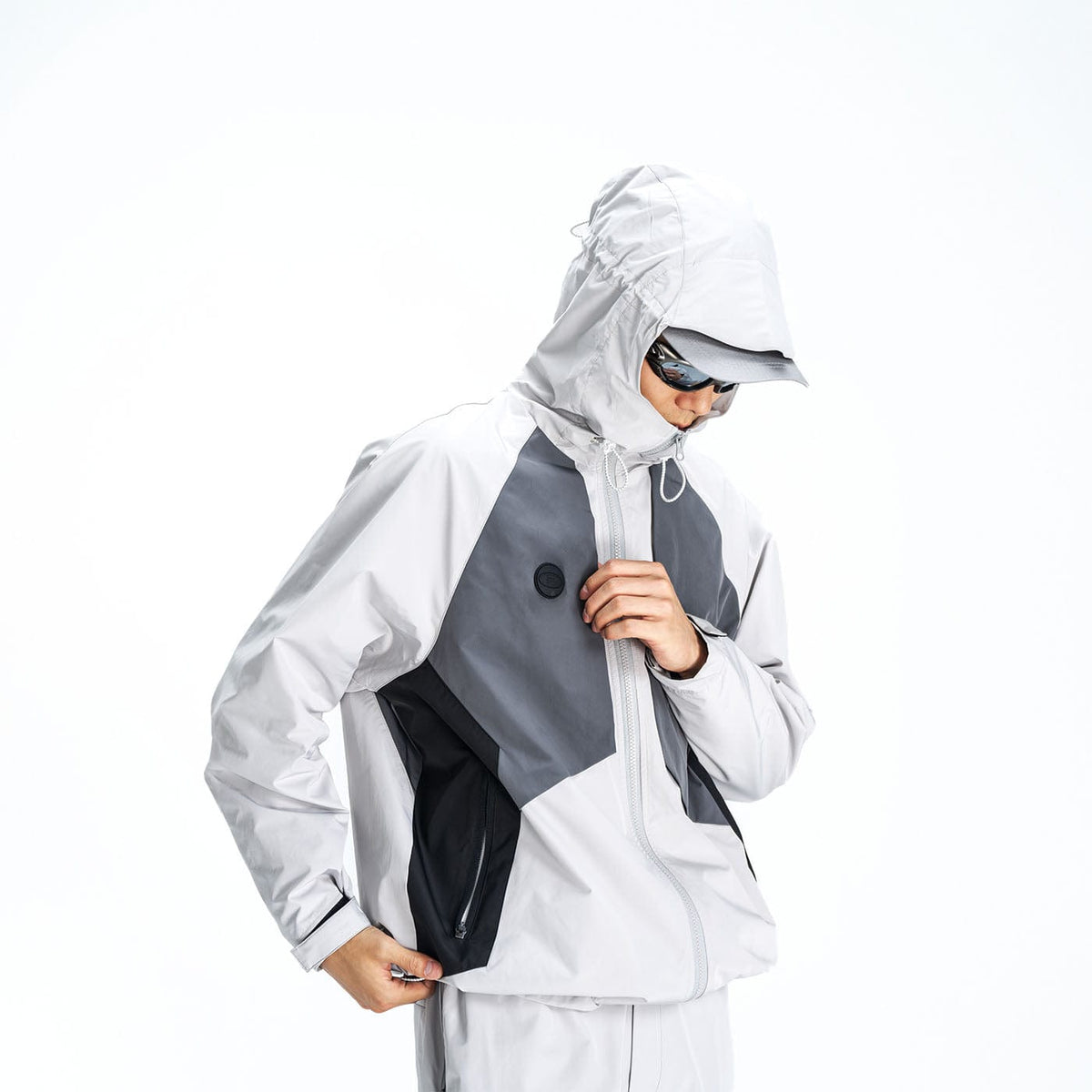ENSHADOWER Spliced Splash-Proof Outdoor Zipper Jacket