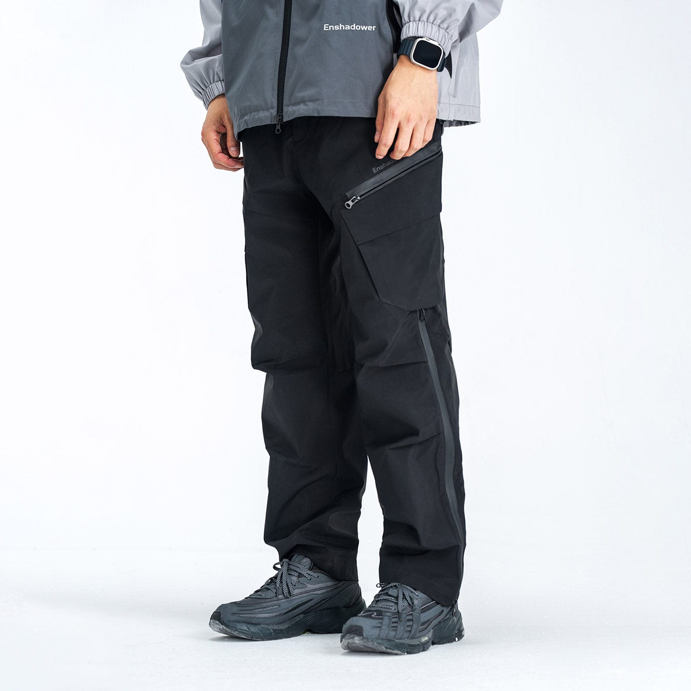 ENSHADOWER Zippers Water-Proof Crinkled Modern Cargo