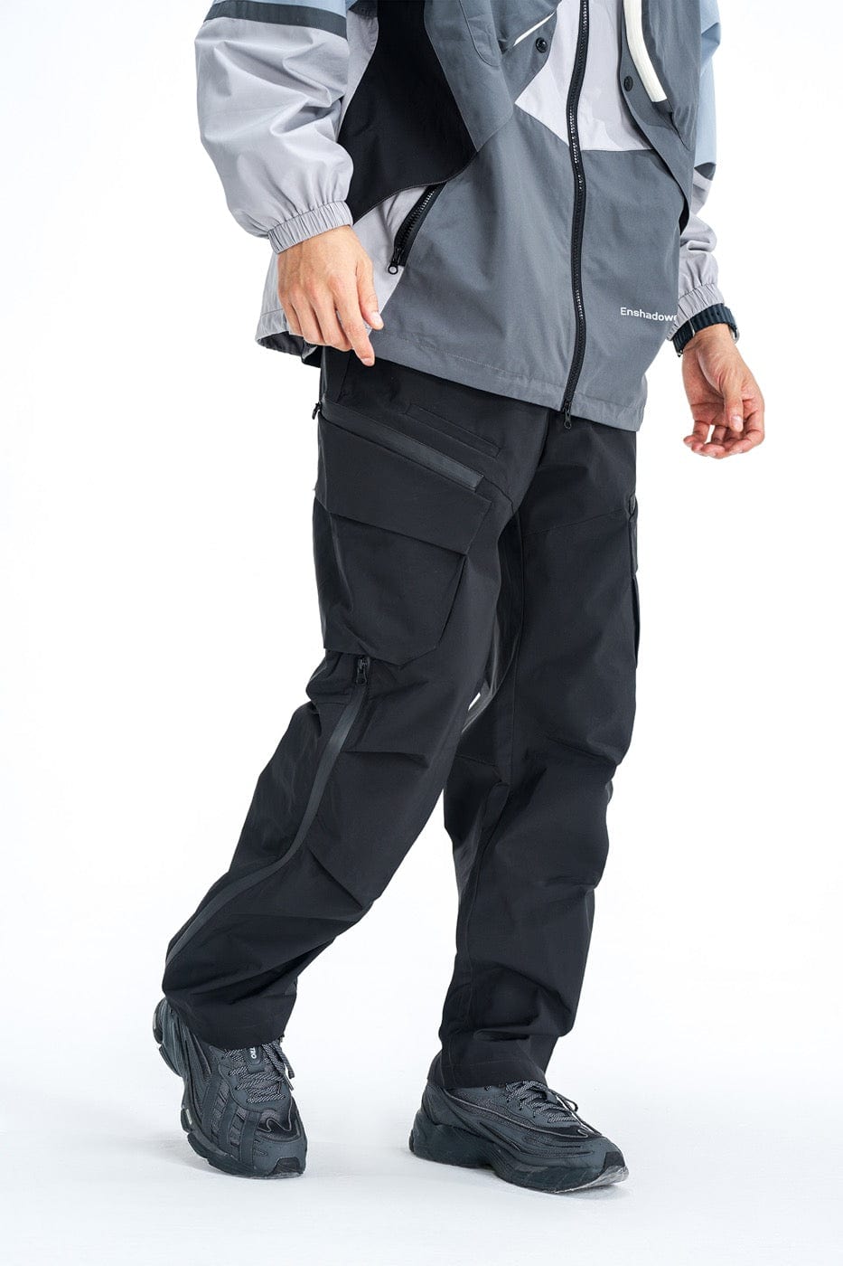 ENSHADOWER Zippers Water-Proof Crinkled Modern Cargo