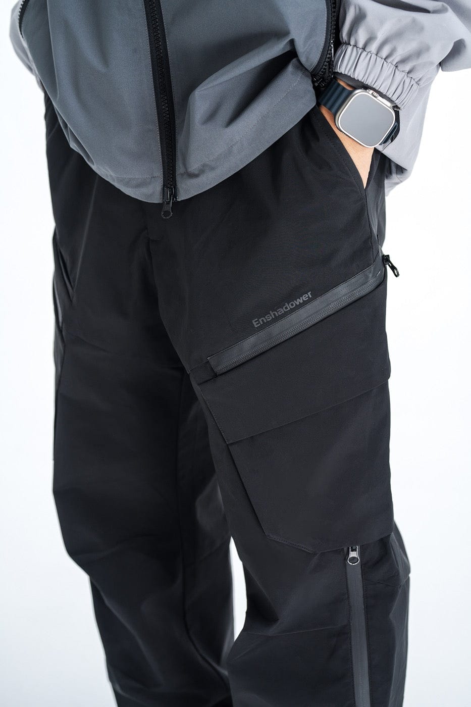 ENSHADOWER Zippers Water-Proof Crinkled Modern Cargo