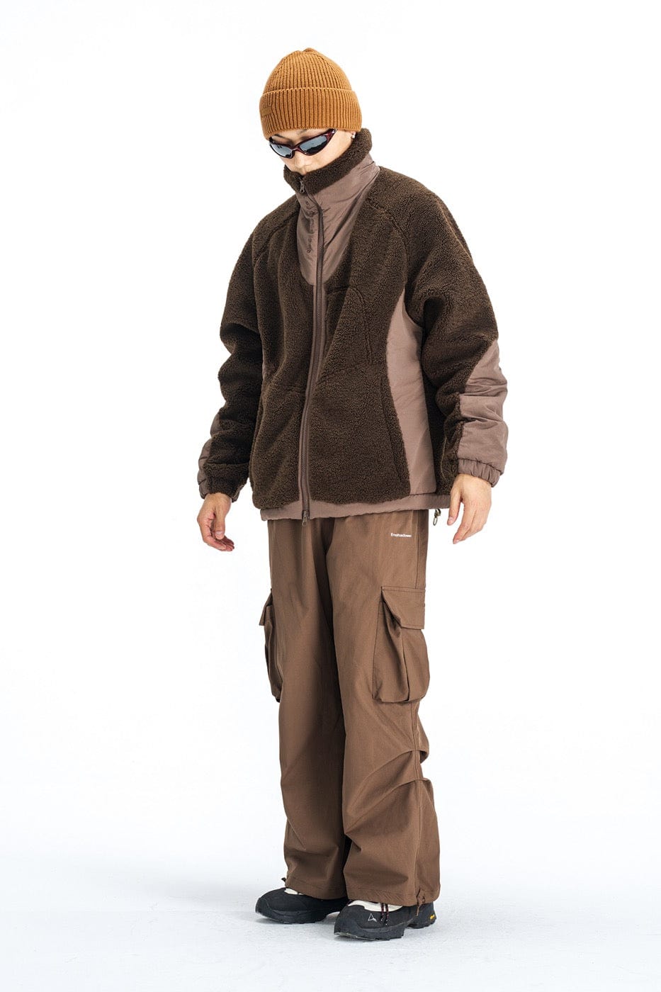 ENSHADOWER Spliced High-Collar Fleece Jacket