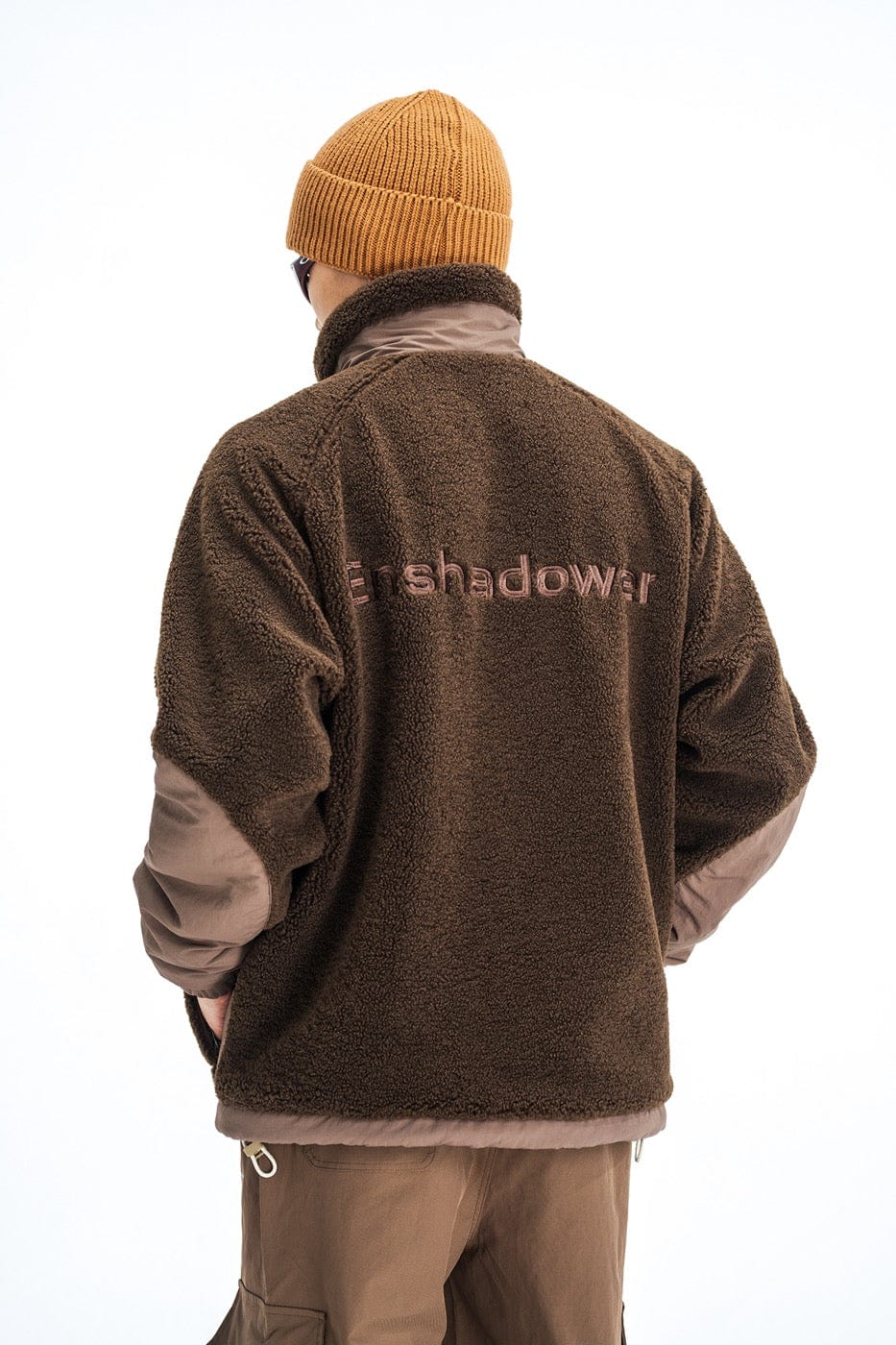ENSHADOWER Spliced High-Collar Fleece Jacket