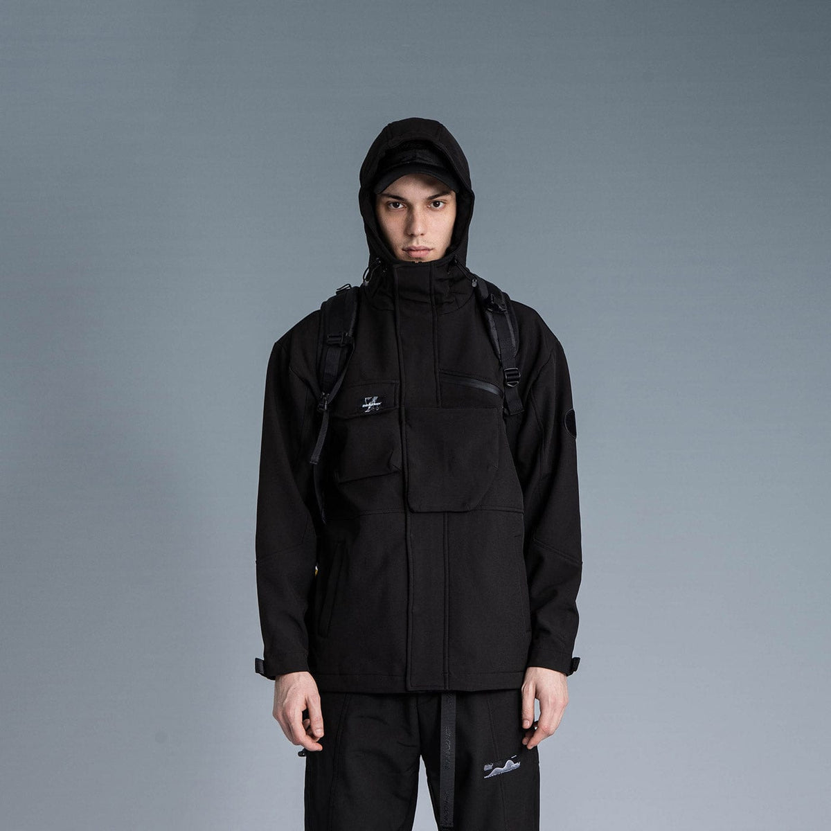 ENSHADOWER Asymmetrical Front Pocket Gorpcore Windbreaker