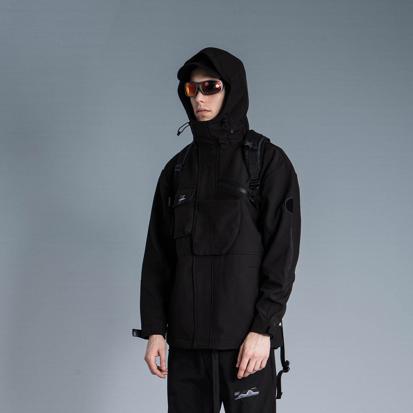 ENSHADOWER Asymmetrical Front Pocket Gorpcore Windbreaker