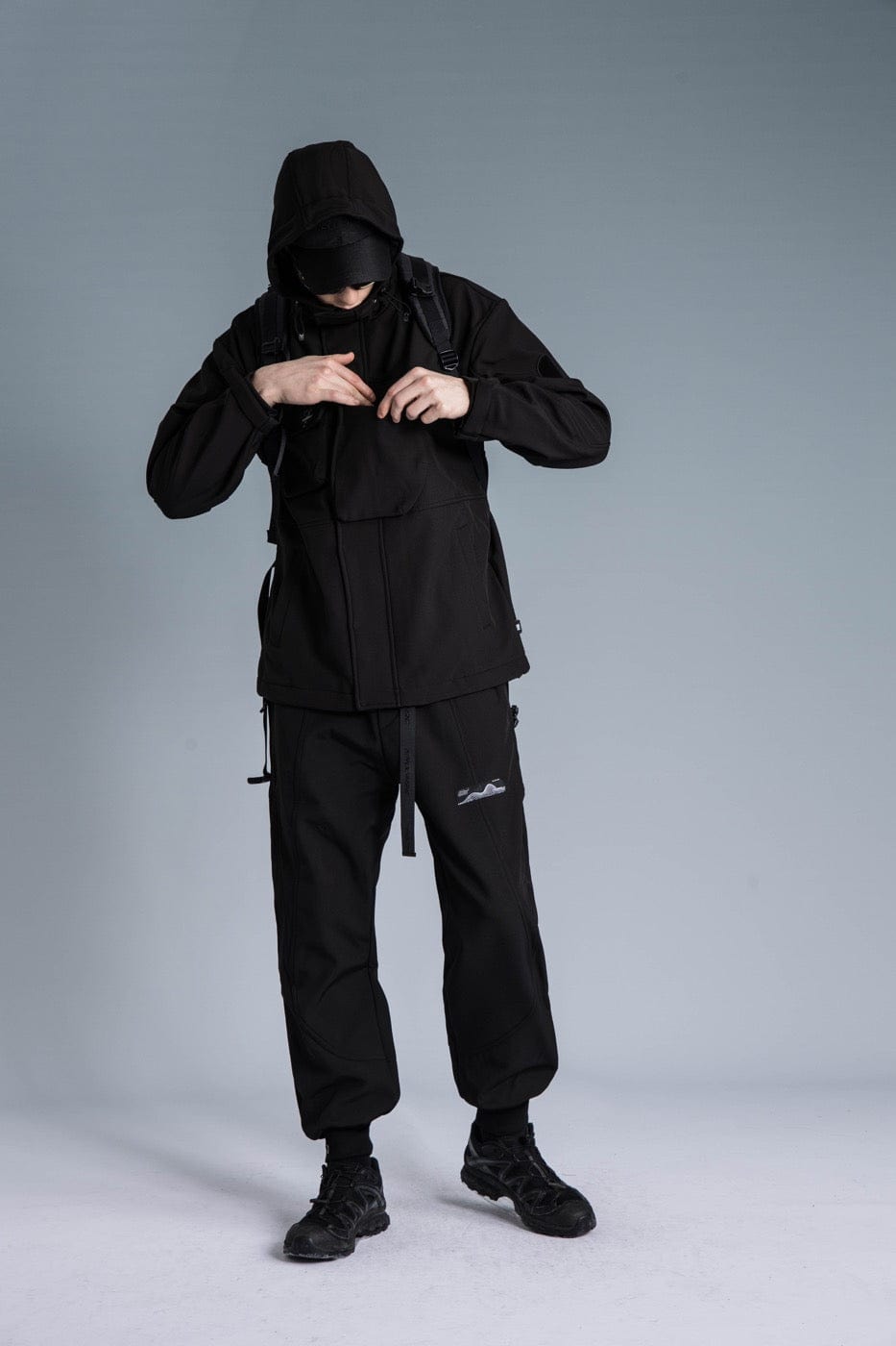 ENSHADOWER Asymmetrical Front Pocket Gorpcore Windbreaker