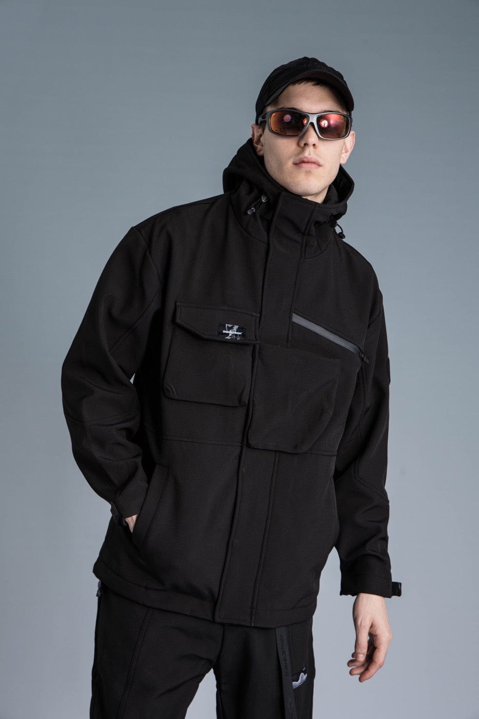 ENSHADOWER Asymmetrical Front Pocket Gorpcore Windbreaker