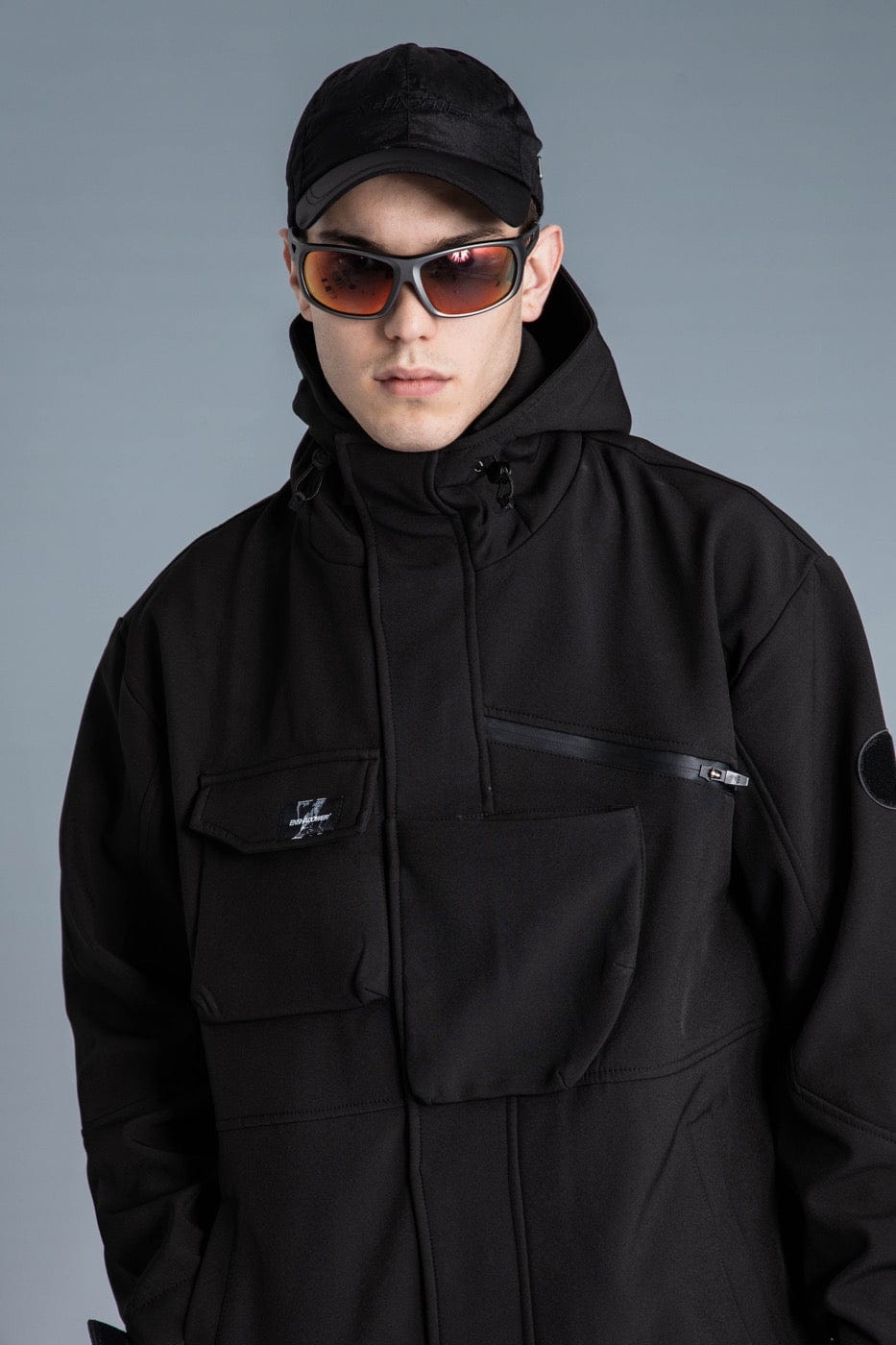 ENSHADOWER Asymmetrical Front Pocket Gorpcore Windbreaker