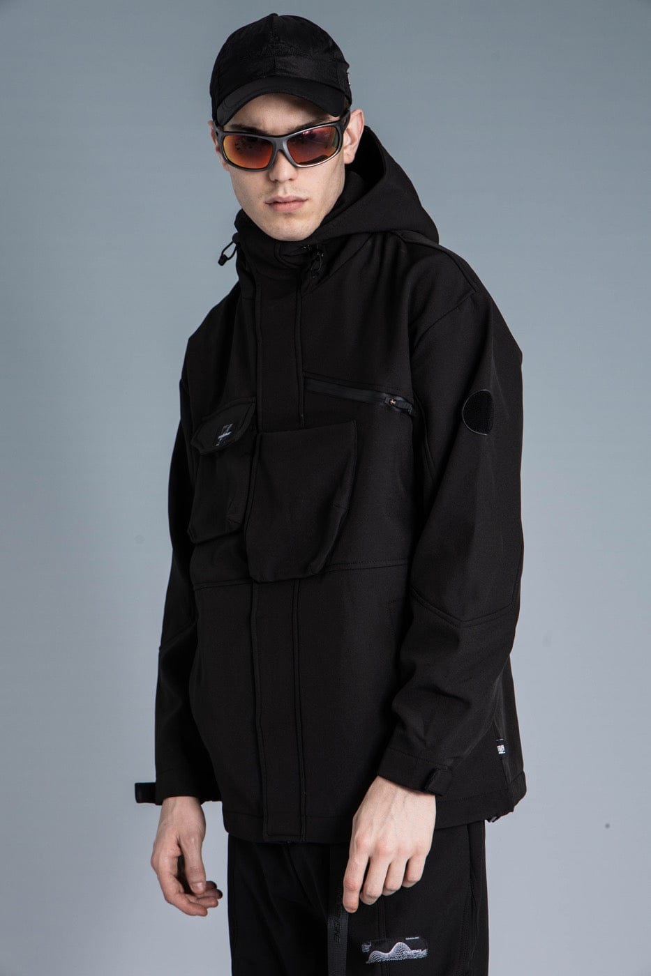 ENSHADOWER Asymmetrical Front Pocket Gorpcore Windbreaker