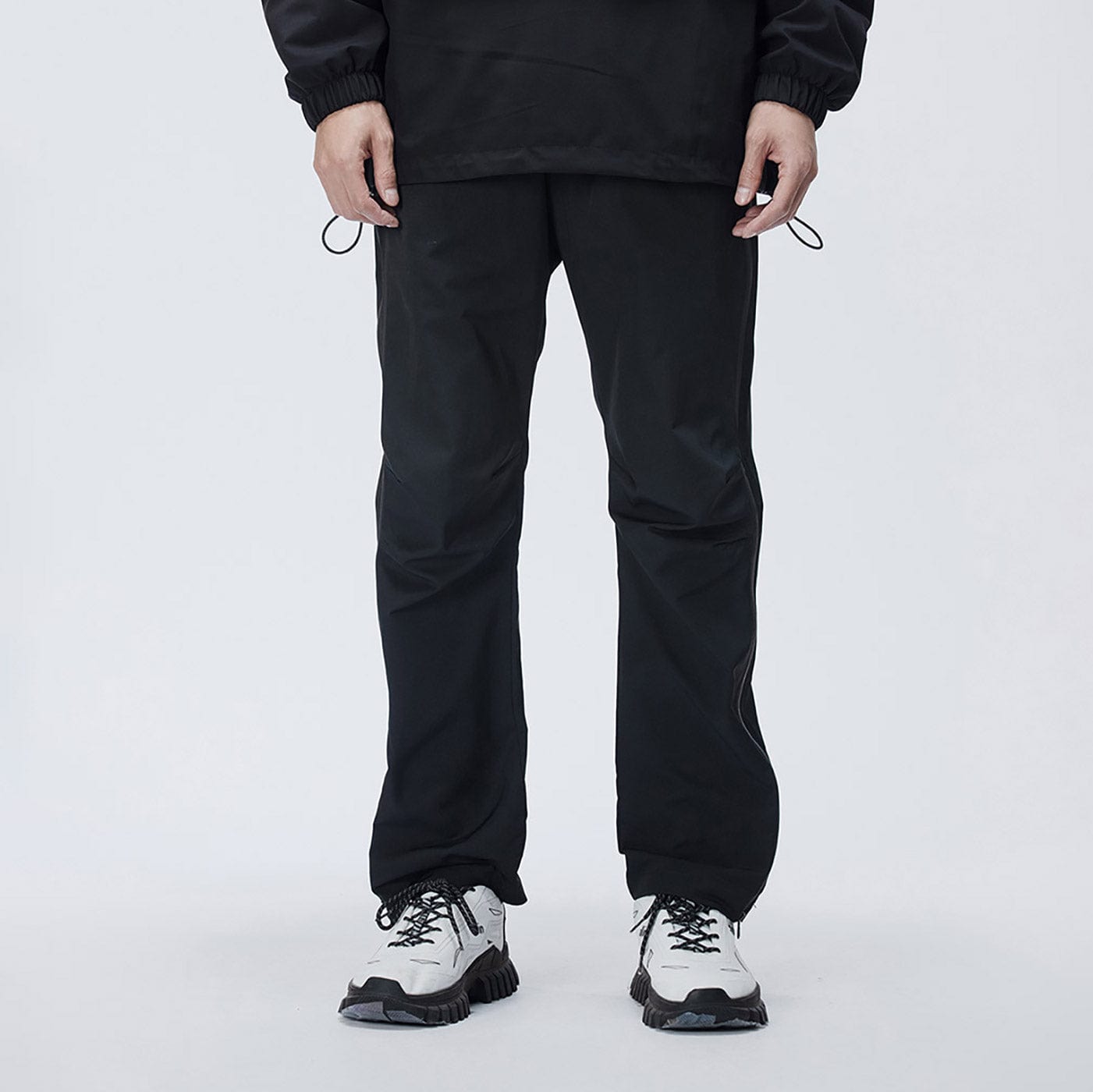 ENSHADOWER Side Zippers Crinkled Water-Proof Pants