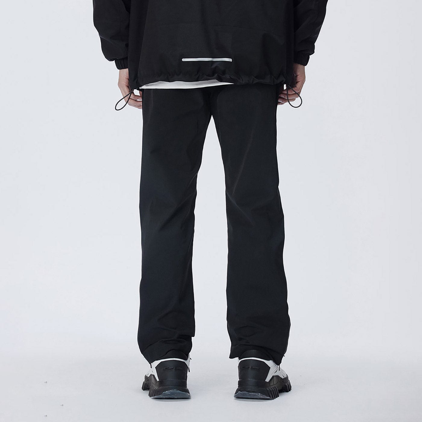 ENSHADOWER Side Zippers Crinkled Water-Proof Pants