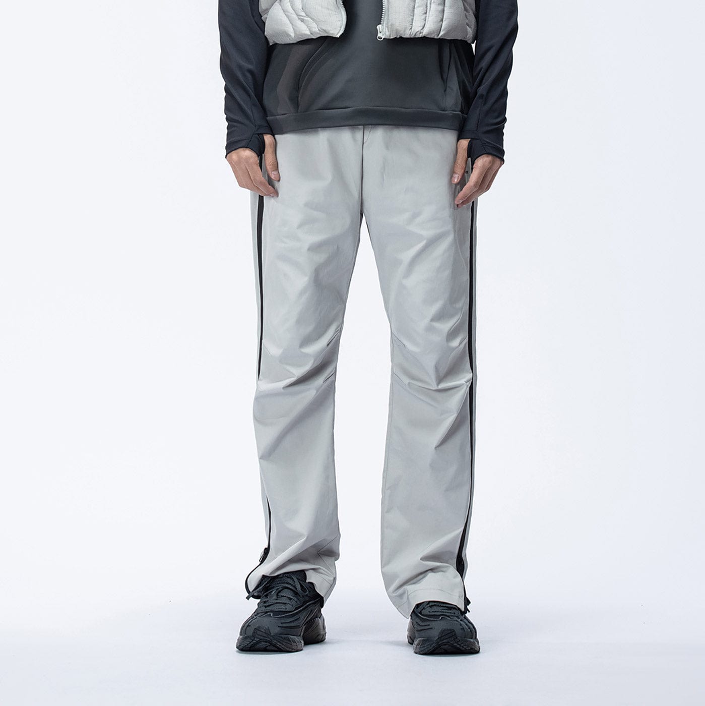 ENSHADOWER Side Zippers Crinkled Water-Proof Pants