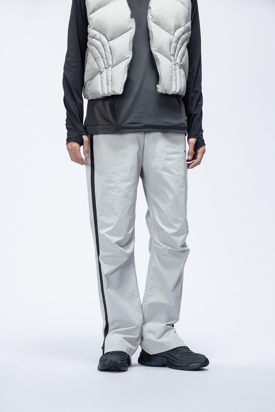 ENSHADOWER Side Zippers Crinkled Water-Proof Pants