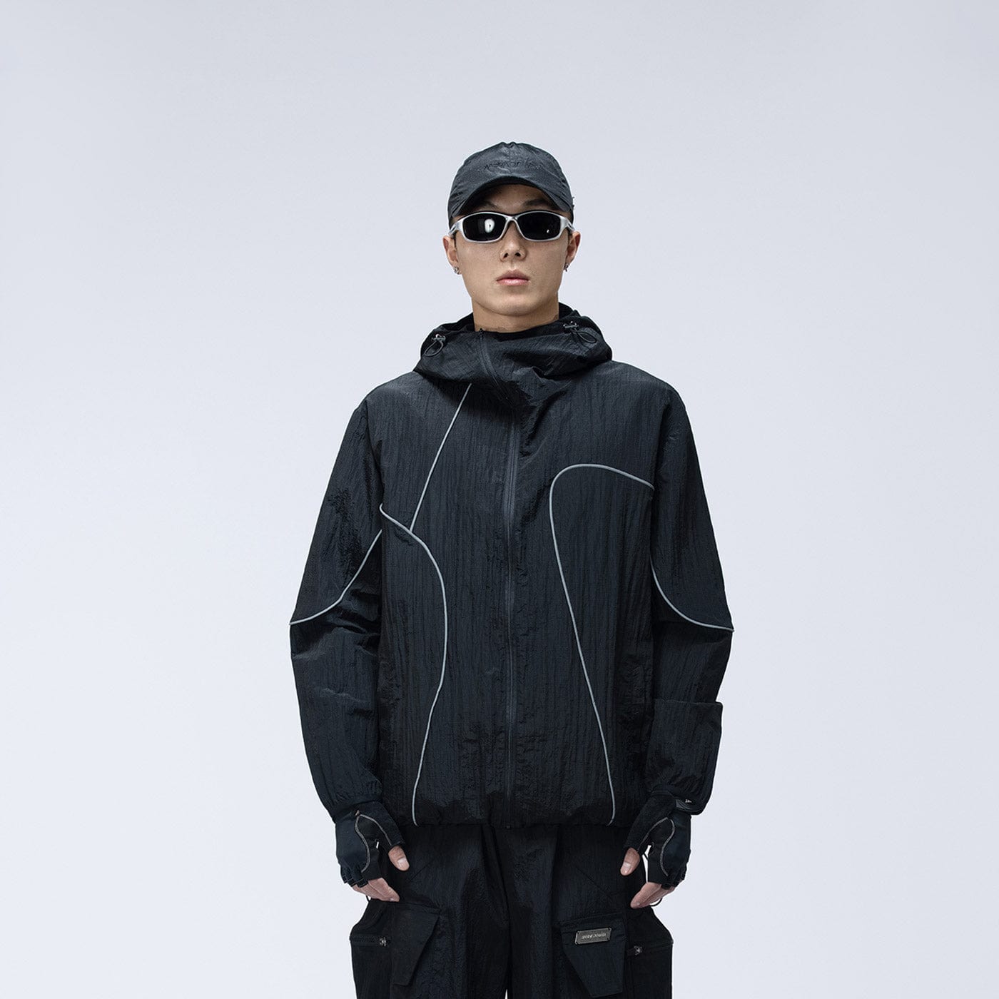 ENSHADOWER Reflective Stripes UV-Protection Crinkled Jacket