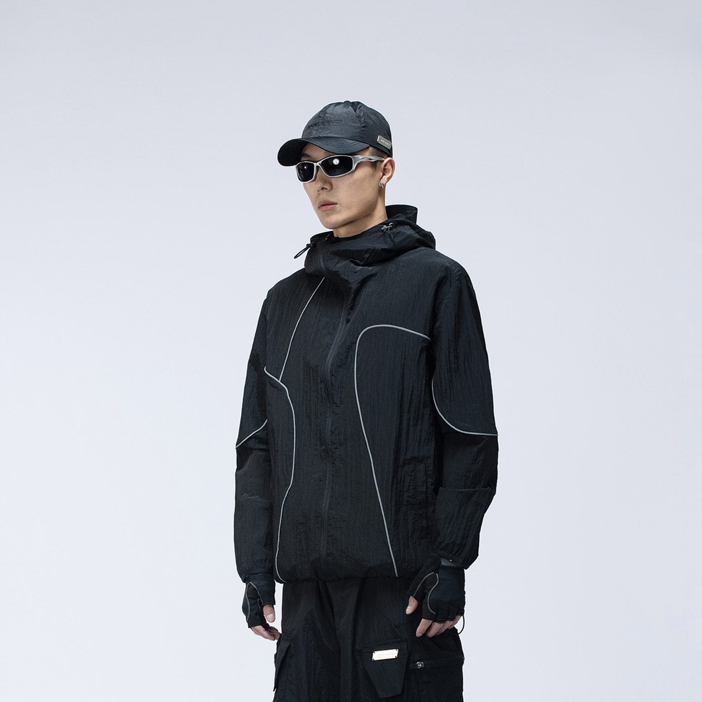 ENSHADOWER Reflective Stripes UV-Protection Crinkled Jacket