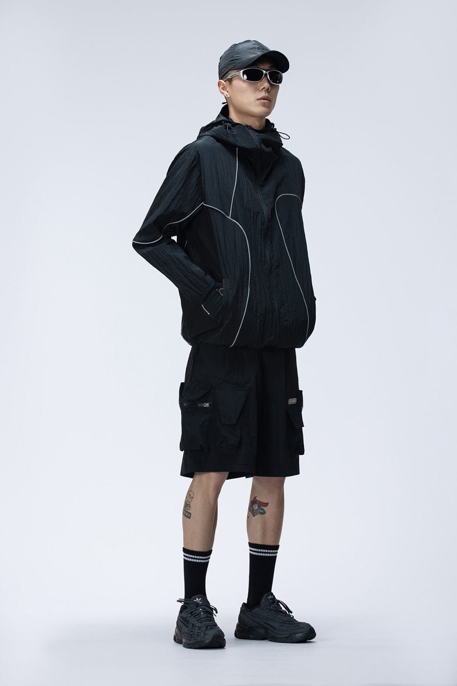 ENSHADOWER Reflective Stripes UV-Protection Crinkled Jacket