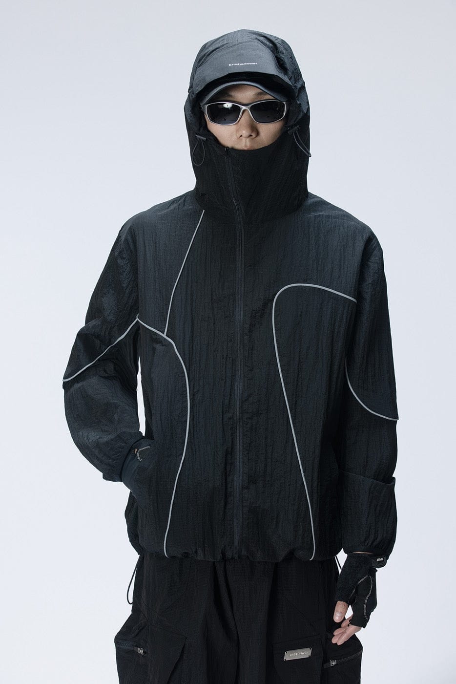 ENSHADOWER Reflective Stripes UV-Protection Crinkled Jacket