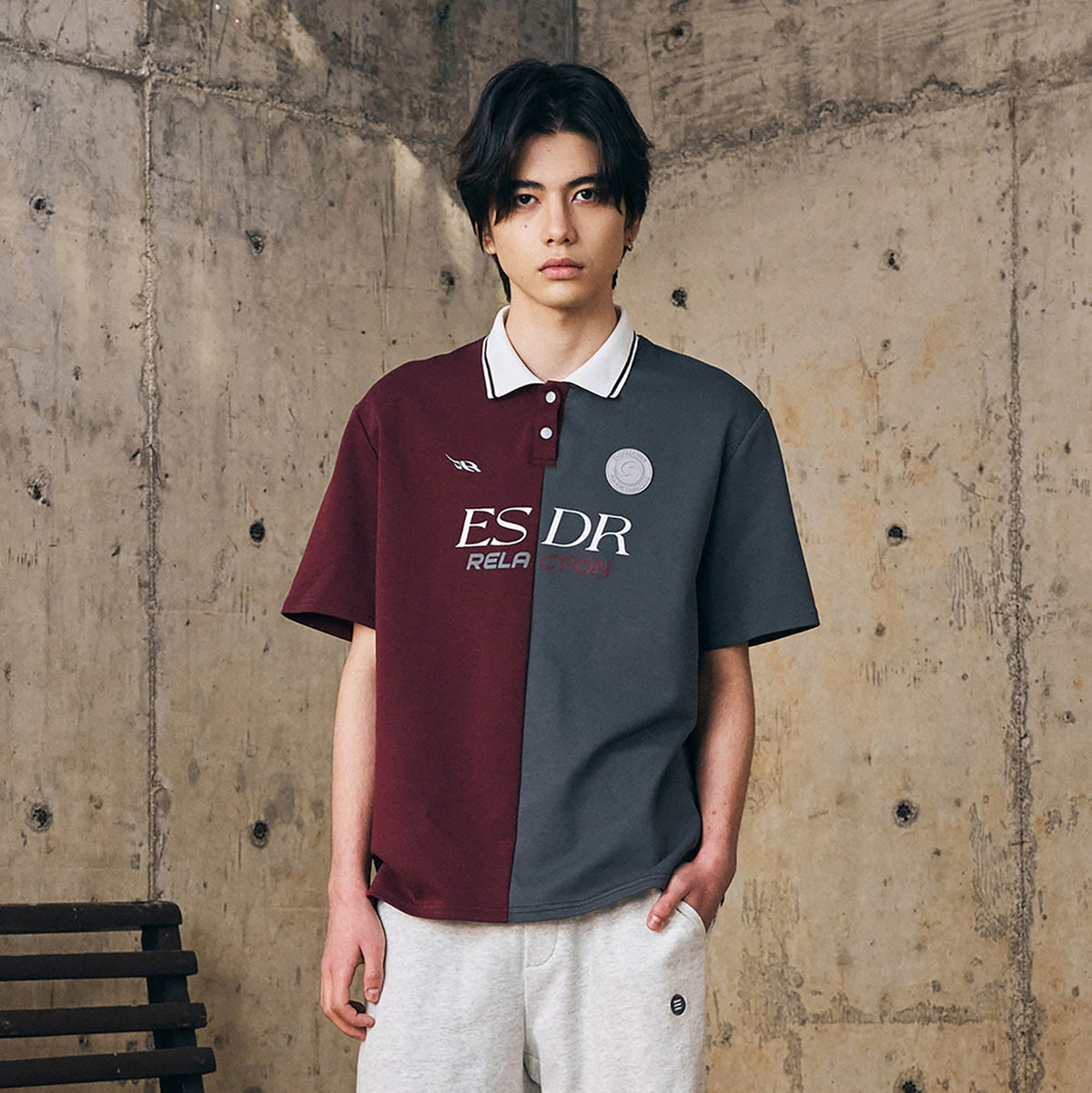 ENSHADOWER Retro Contrast Panel Polo T-Shirt