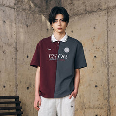 ENSHADOWER Retro Contrast Panel Polo T-Shirt