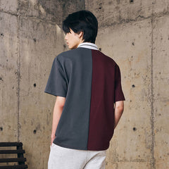 ENSHADOWER Retro Contrast Panel Polo T-Shirt