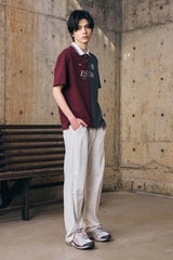 ENSHADOWER Retro Contrast Panel Polo T-Shirt