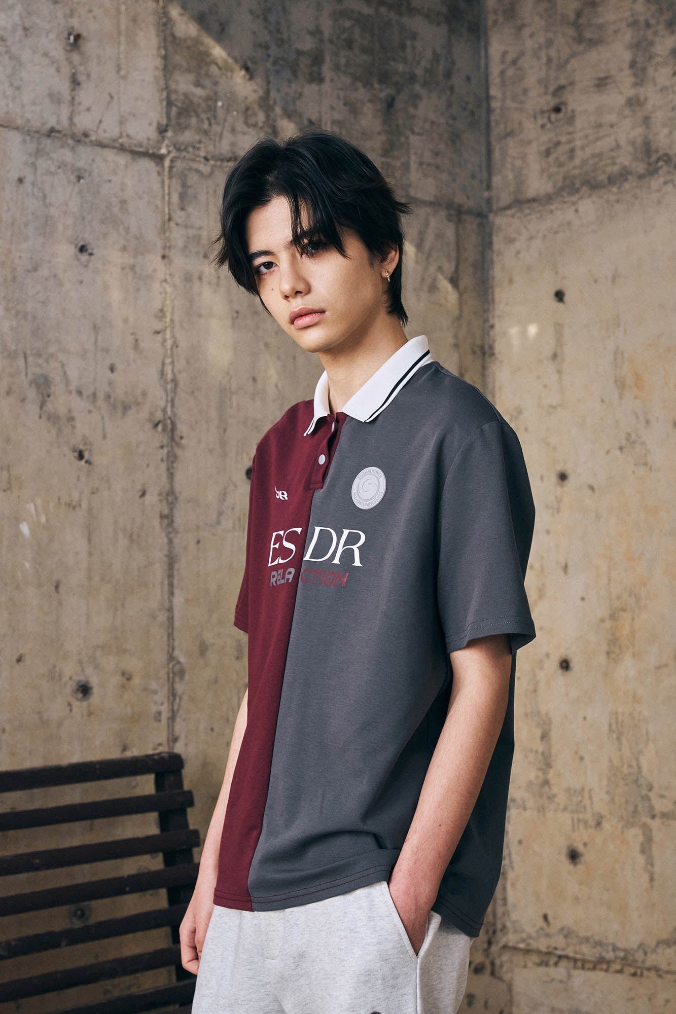 ENSHADOWER Retro Contrast Panel Polo T-Shirt