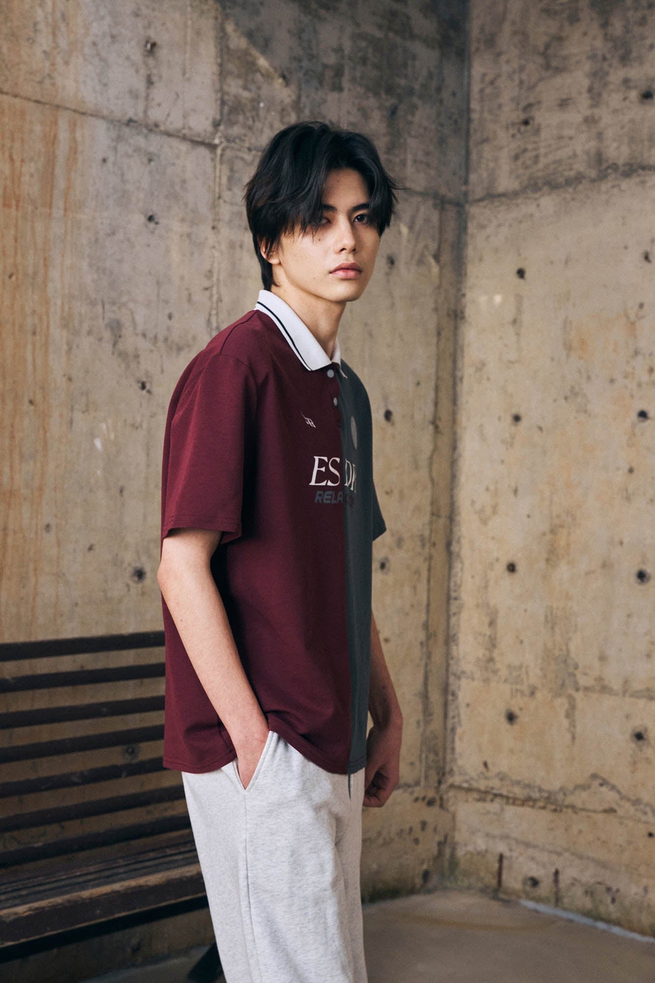 ENSHADOWER Retro Contrast Panel Polo T-Shirt