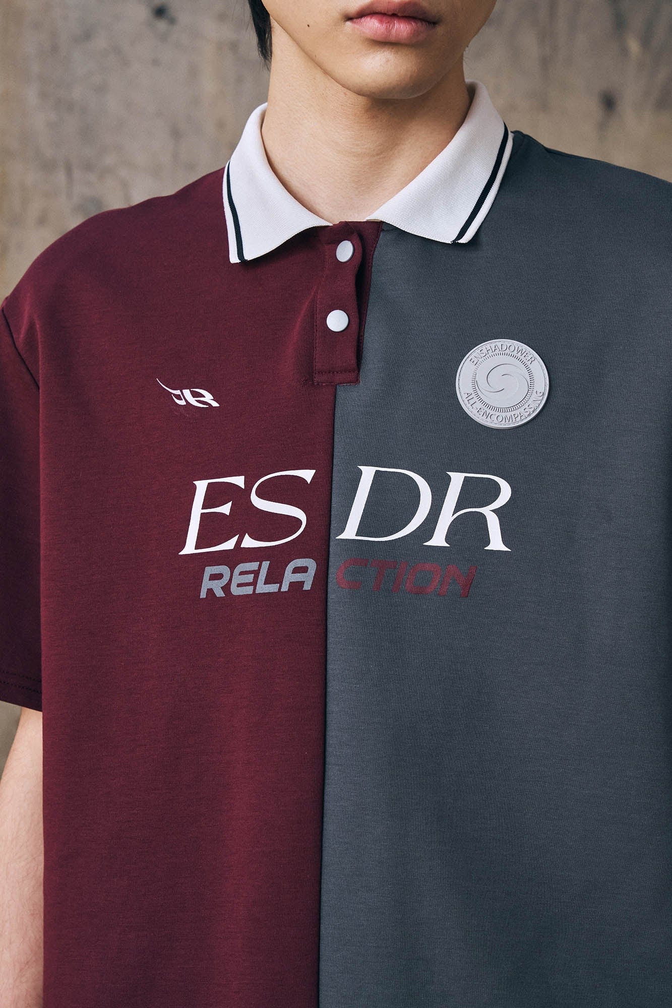 ENSHADOWER Retro Contrast Panel Polo T-Shirt