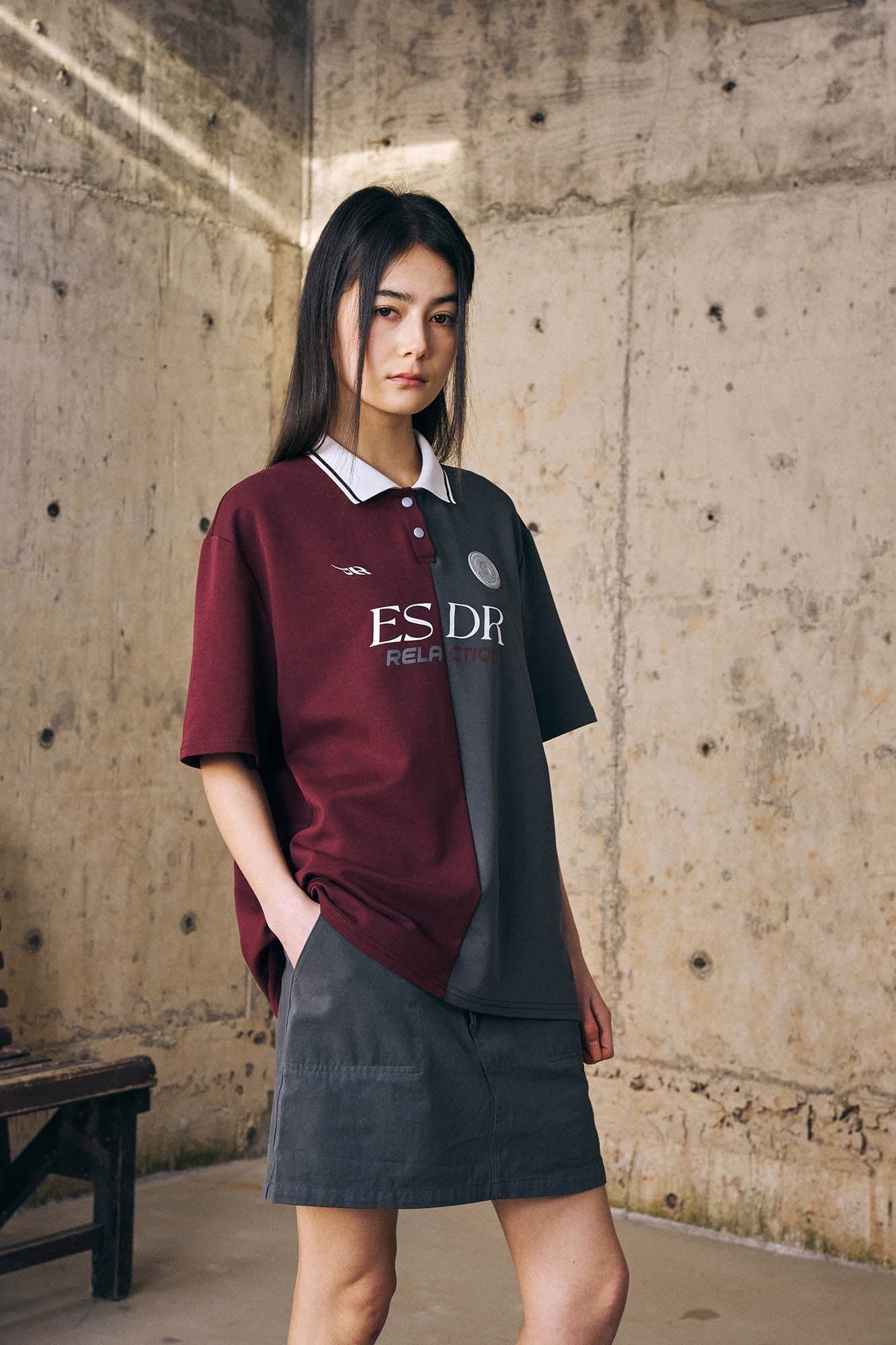 ENSHADOWER Retro Contrast Panel Polo T-Shirt