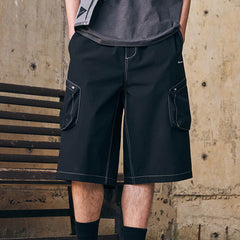ENSHADOWER Stitched Multi-Pocket Cargo Shorts