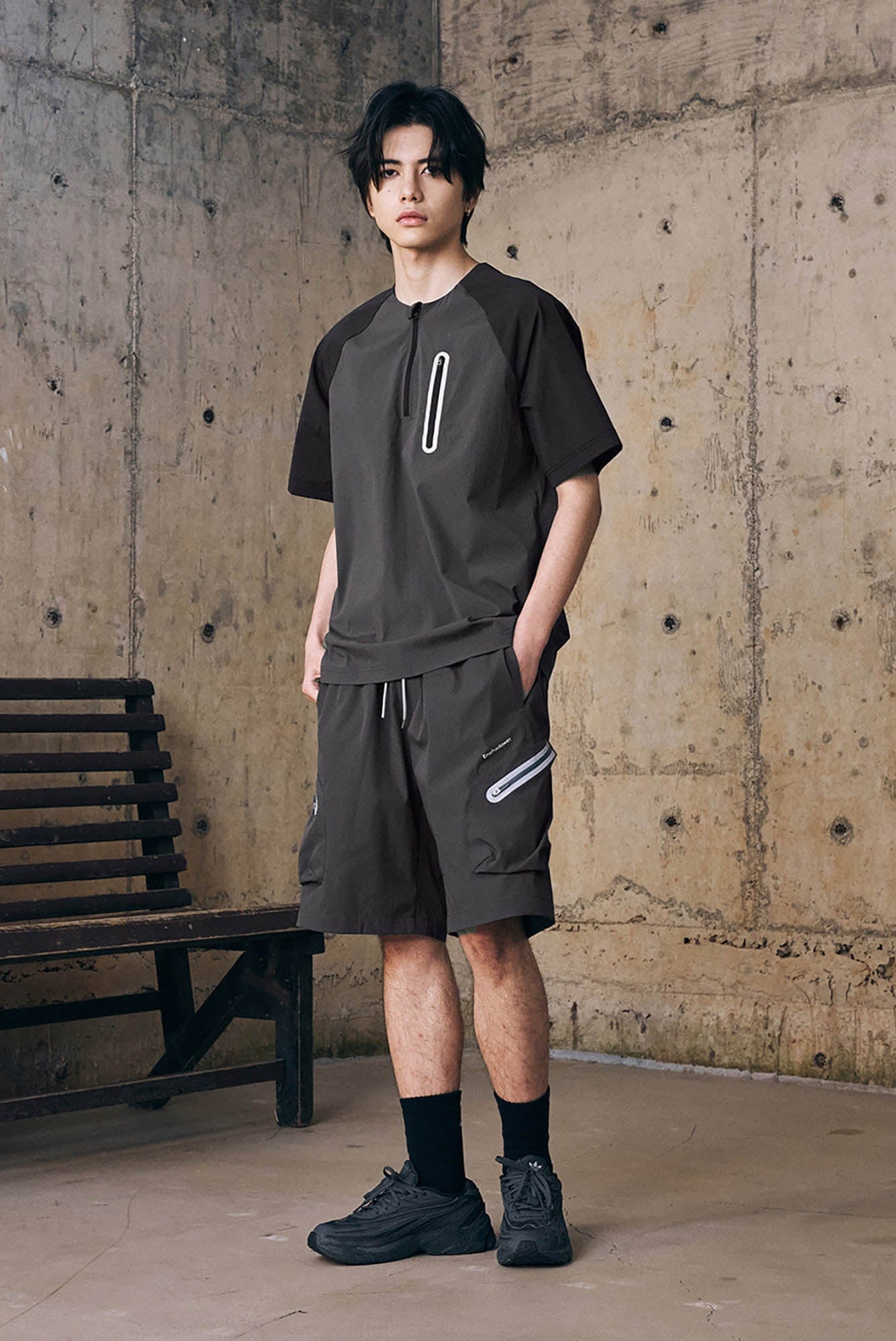 ENSHADOWER Contrast Quick-Dry Drawstring Shorts