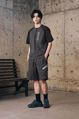 ENSHADOWER Contrast Raglan Half-Zip Quick-Dry T-Shirt