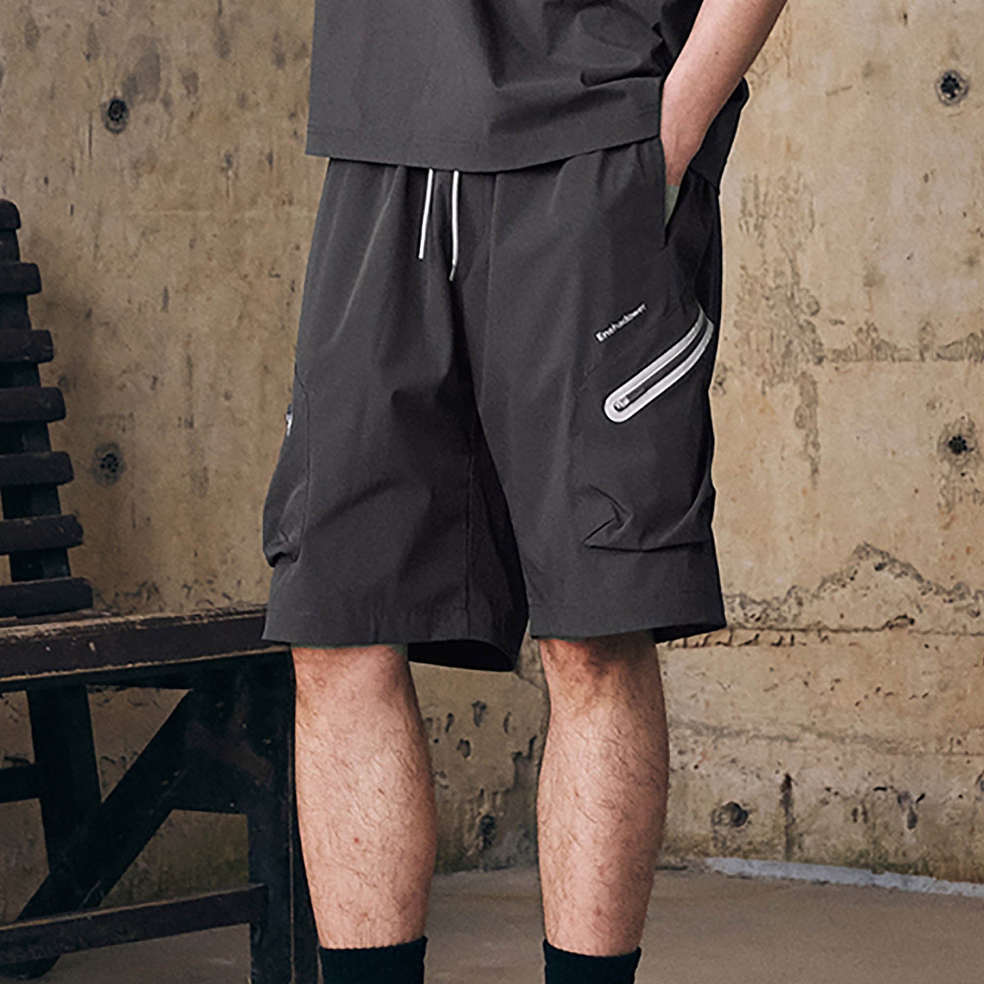 ENSHADOWER Contrast Quick-Dry Drawstring Shorts