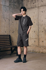 ENSHADOWER Contrast Raglan Half-Zip Quick-Dry T-Shirt
