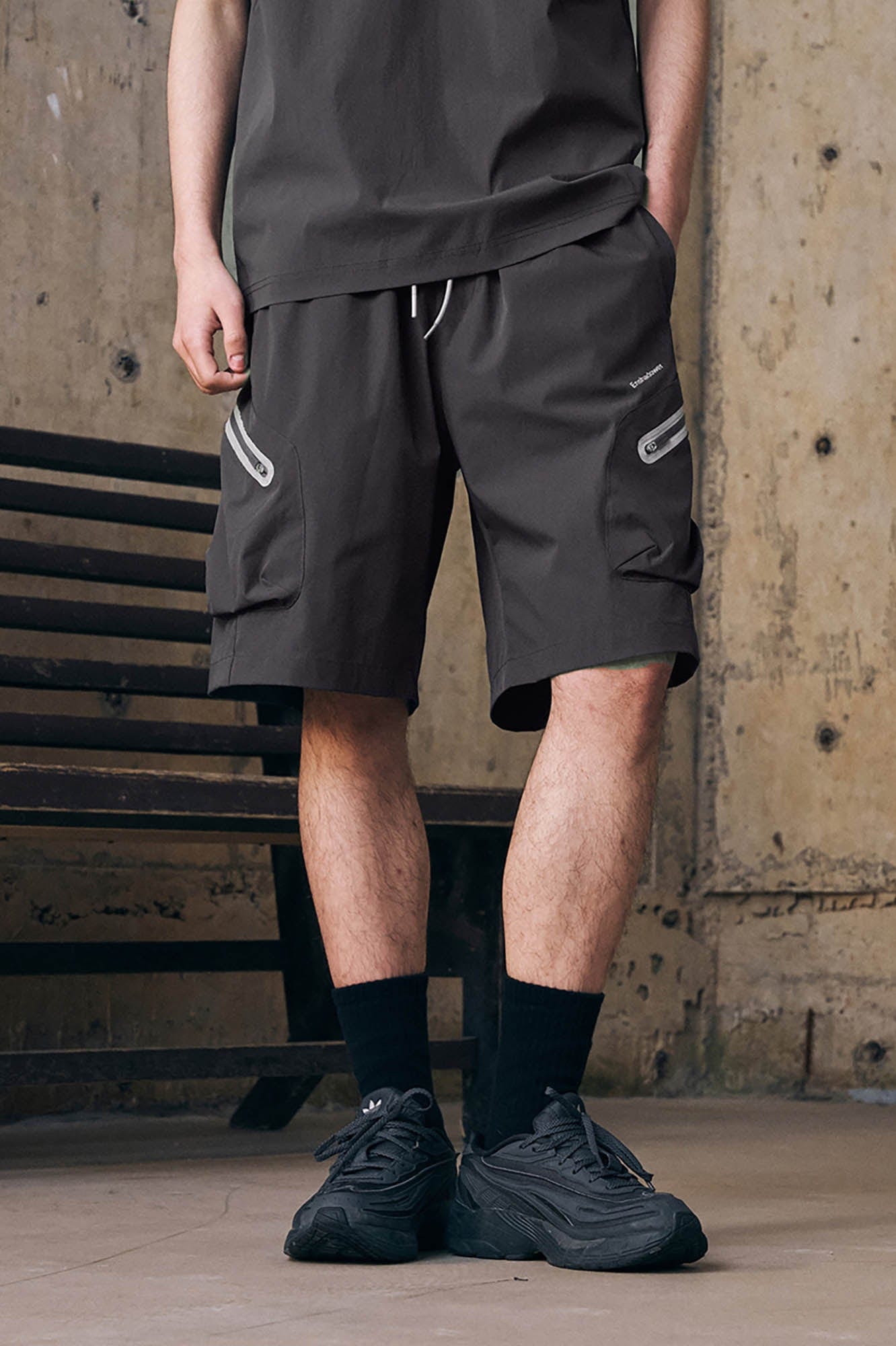 ENSHADOWER Contrast Quick-Dry Drawstring Shorts