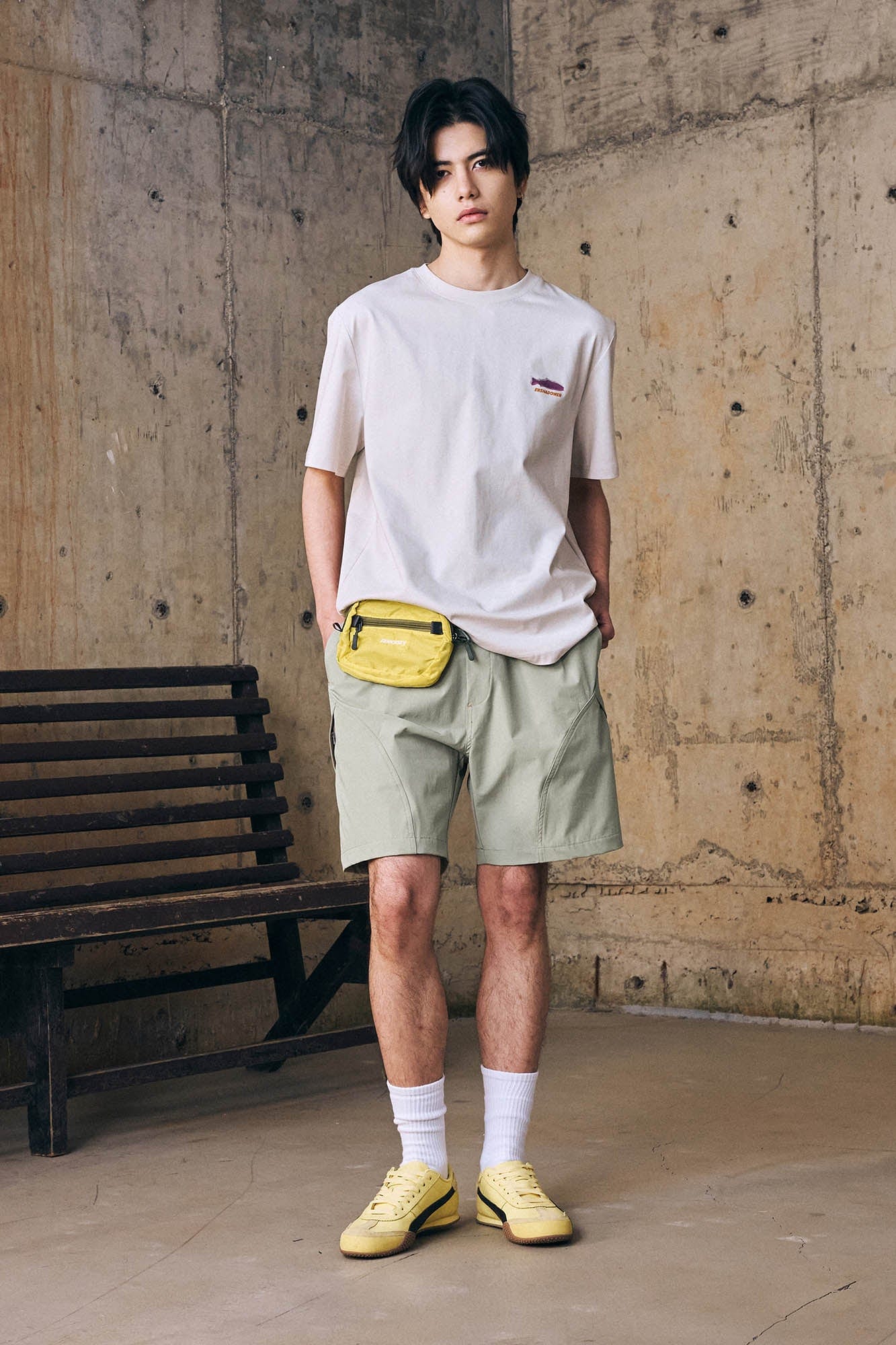 ENSHADOWER Slanted Pocket Drawstring Shorts